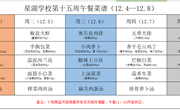 星湖学校2023-2024学年第一学期第十五周午餐食谱